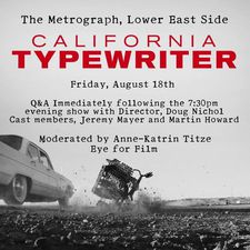 Metrograph California Typewriter opening night announcement